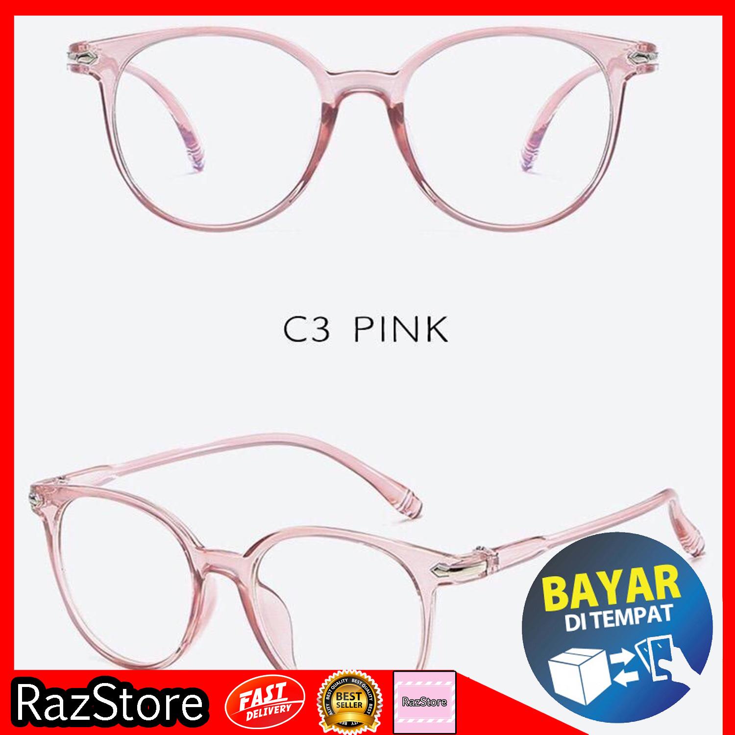 Raz Fashion - Kacamata Lensa KM06 Transparan Untuk Pria / Wanita Kacamata Bingkai Optik