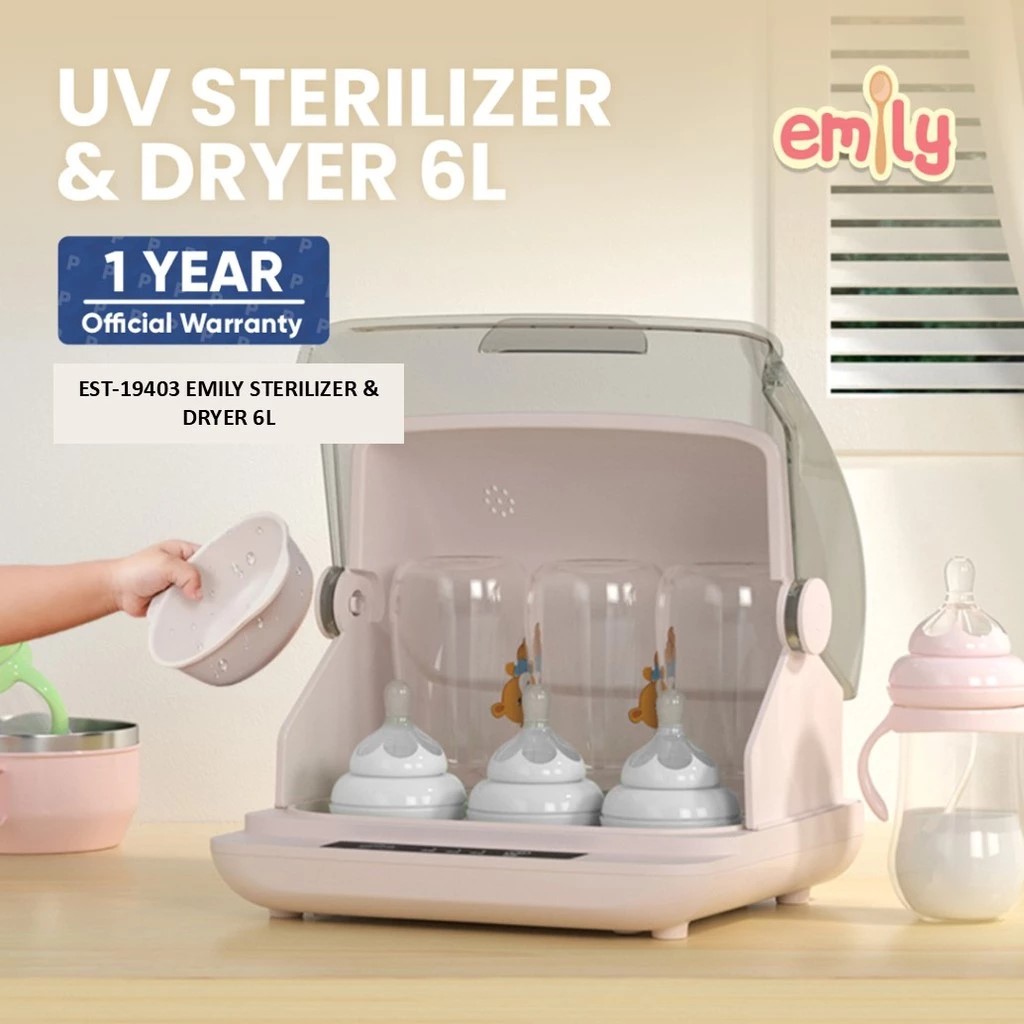 EMILY UV STERILIZER & DRYER 25L EST/ STERIL BOTOL BAYI DAN PENGERING ALAT BAYI/ STERILLIZER & DRYER 6L EST 19403/PENGERING ALAT BAYI / STERILIZER & DRYER 13L EST 19908 / STERILIZER & DRYER 20L EST 19109 / STERIL DAN PENGERING BOTOL SUSU BAYI