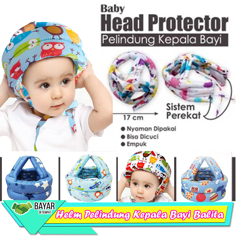 Topi Helm Pelindung Kepala Bayi Anti Bentur-Helm Baby Head Protector Safety-Topi Bayi-Vegasus Store