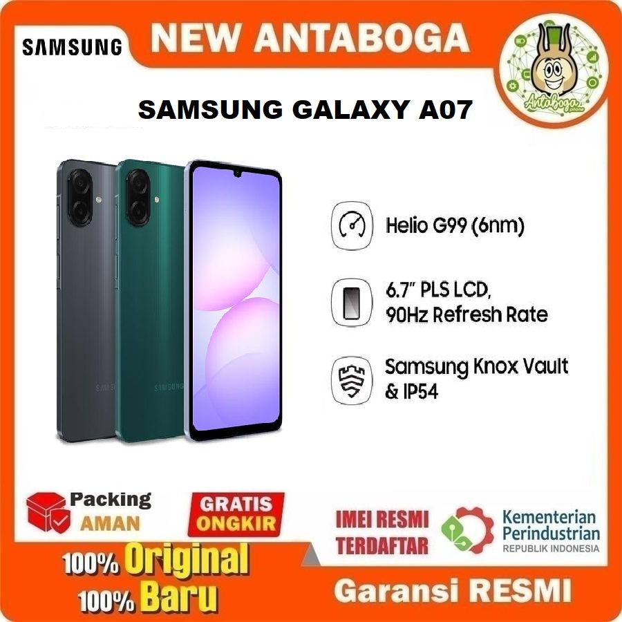 Samsung Galaxy A07 4/64 & 4/128 & 6/128 & 8/256 GB Garansi