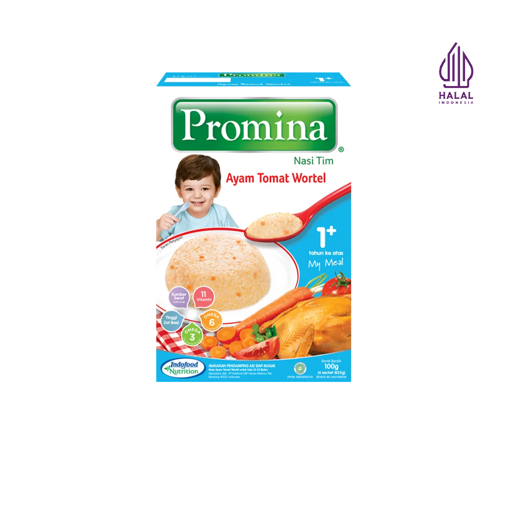 Promina Nasi Tim Ayam Kampung Tomat Wortel New Box 100gr