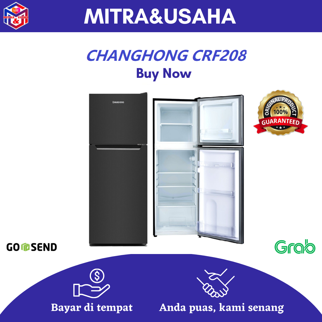 CHANGHONG CRF208 Kulkas Lemari Es 2 Pintu (165L) - Garansi Resmi