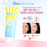 Fanbo Wonder Skin Sunscreen & Serum - SPF 50 PA ++++ 30gr - Sunscreen Wajah - no Paraben Tekstur Ringan Tidak Lengket Melembabkan Semua Jenis Kulit Mencegah Penuaan Dini kulit Glowing dan terbebas dari Sinar UV dengan ketahanan 8 jam