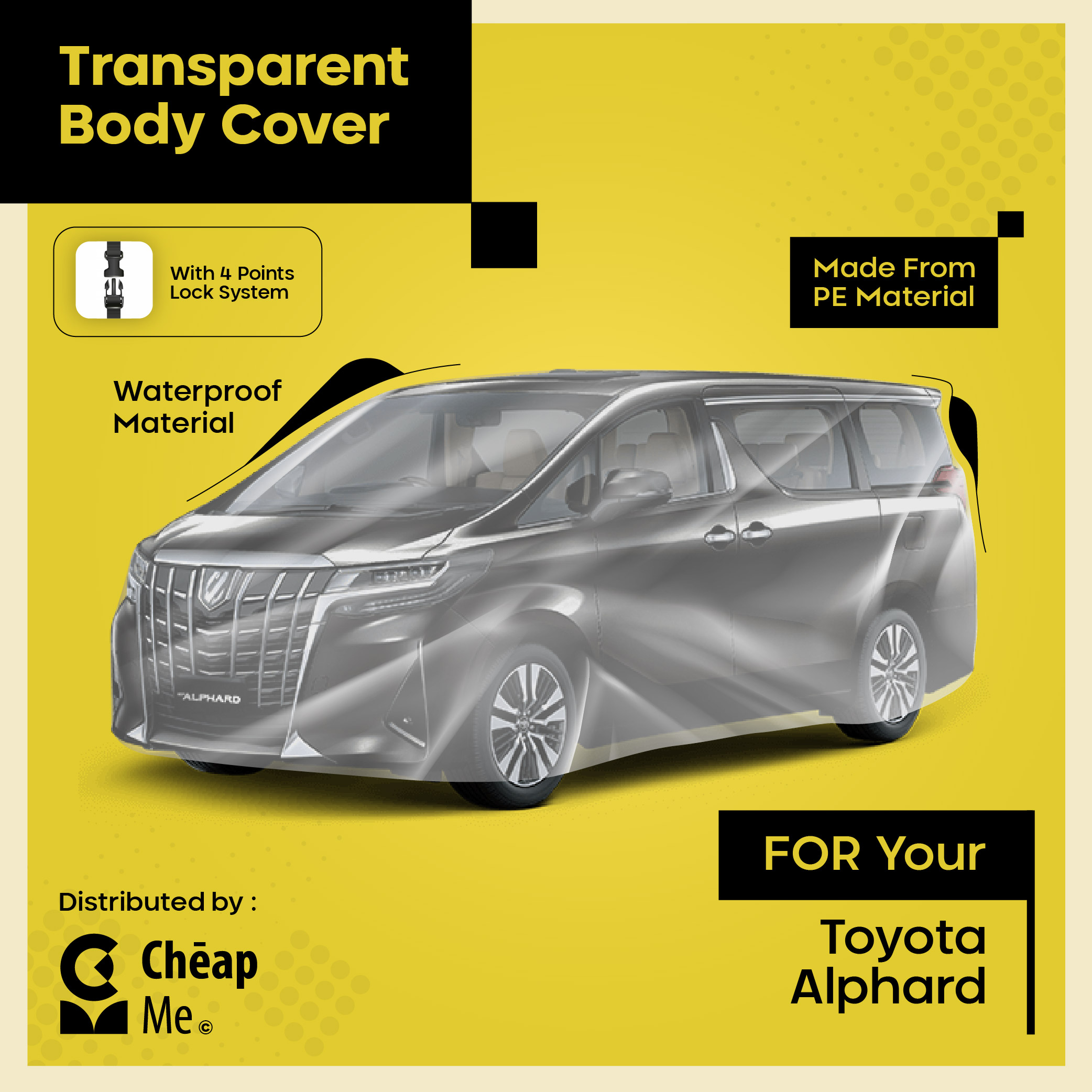 Sarung Mobil Alphard Cover Mobil Murah Body Cover Transparant TEBAL Car Cover WATERPROOF All New Alphard Lama Baru