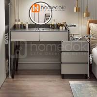 Homedoki Meja Rias Aesthetic/Meja Rias Led/Meja Rias Lampu/Meja Rias Minimalis/Meja Rias Sliding/Meja Make up
