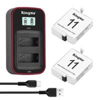KINGMA LCD DUAL CHARGER + 2 BATTERY FOR GOPRO GO PRO HERO 11 / 10 / 9