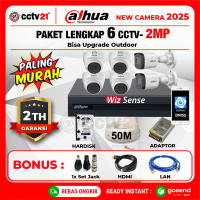 Paket Lengkap CCTV DAHUA 6 Channel Kamera 6CH 2MP FREE Kabel+Harddisk HDD
