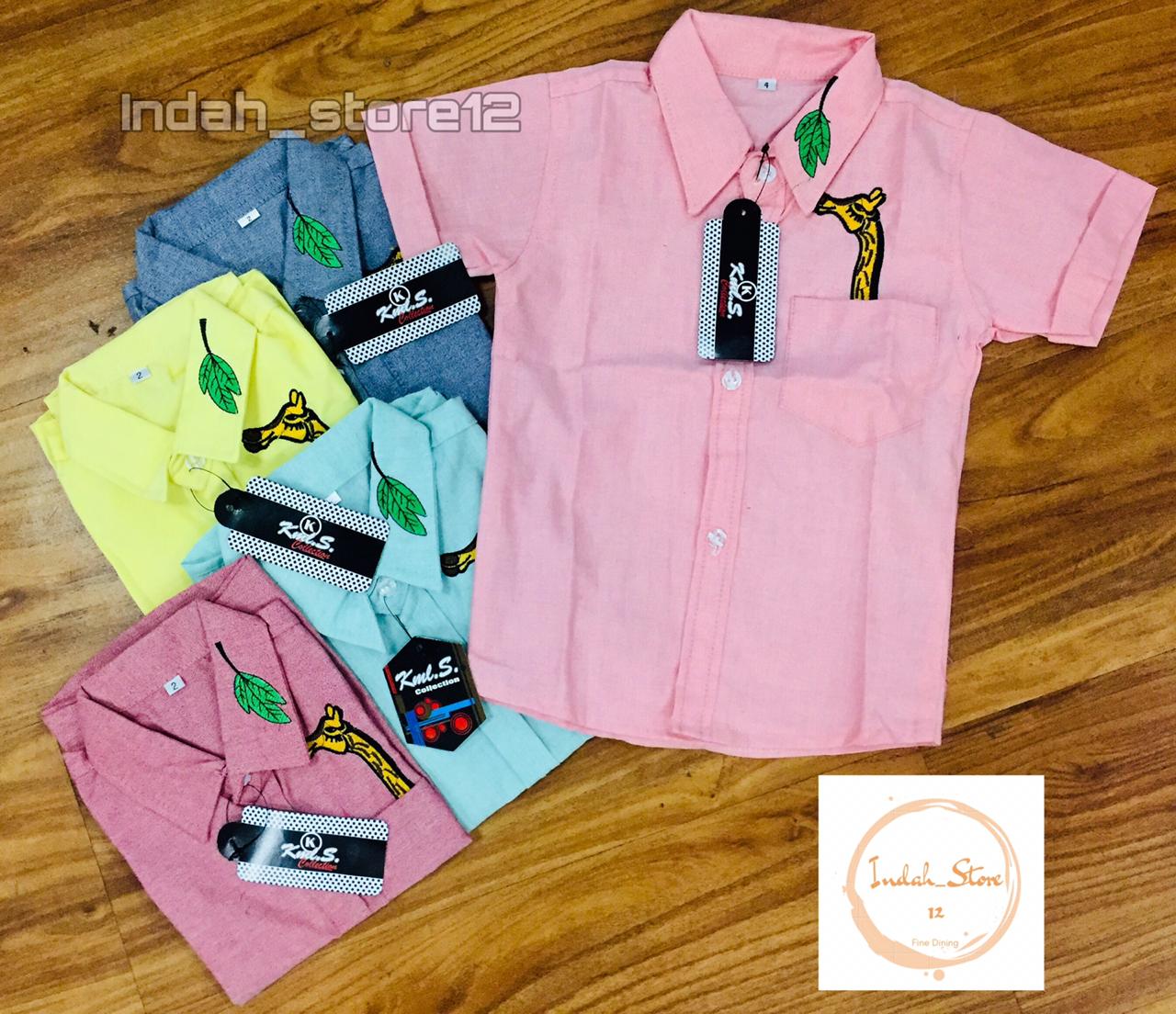 BAJU KEMEJA ANAK MOTIF JERAPAH KIDS FASION HIGH KUALITI TERMURAH/TERBARU/TERLARIS ATASAN PRIA KEMEJA PRIA baju kemeja anak motif jerapah kids fasion high kualiti //terlaris atasan pria kemeja pria