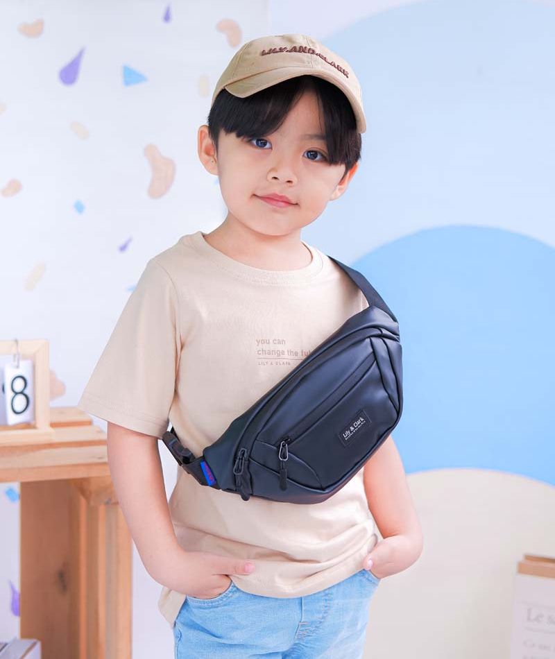 Lily And Clark Waist Bag Tas Selempang Anak Laki-Laki Terkeren Warna Hitam WB03