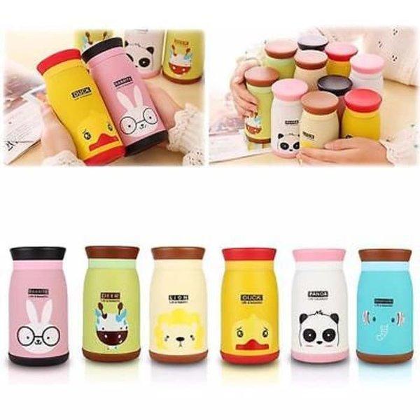Thermos Karakter Binatang Lucu Stainless Steel - Botol Minum Termos Air Panas Model .