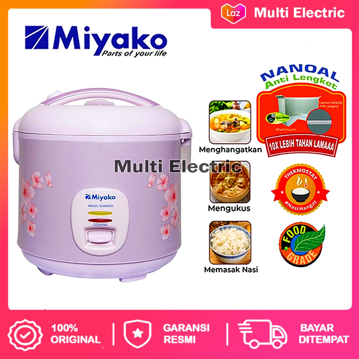 Miyako MCM 509 3in1 Mejikom / Rice Cooker / Magic Com / magiccom / magicom / megicom / mejikom 2 ...