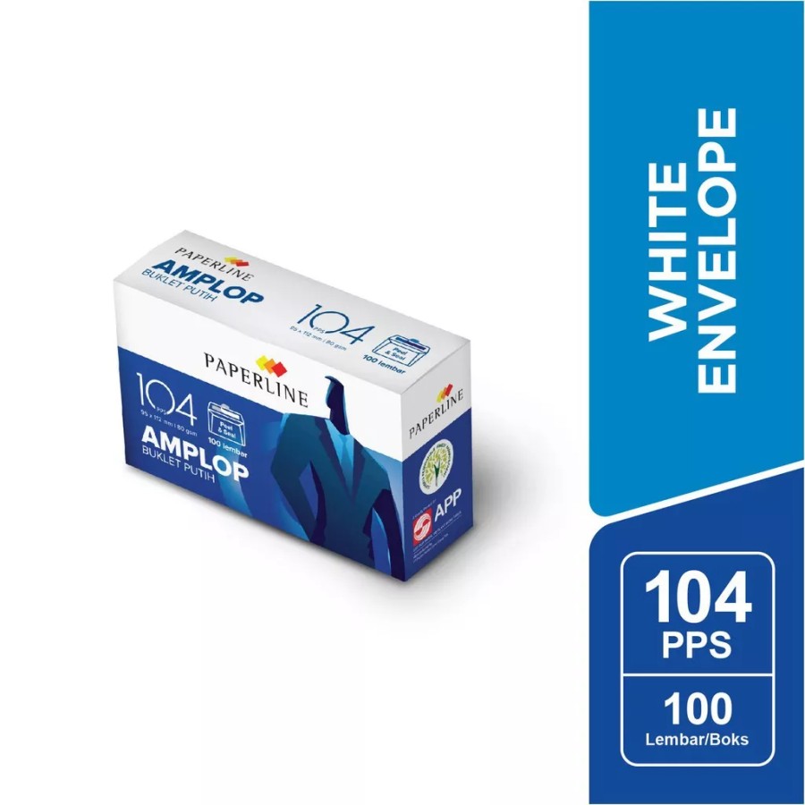 AMPLOP PAPERLINE 104 PPS / AMPLOP PUTIH 104 / AMPLOP BUKLET PUTIH