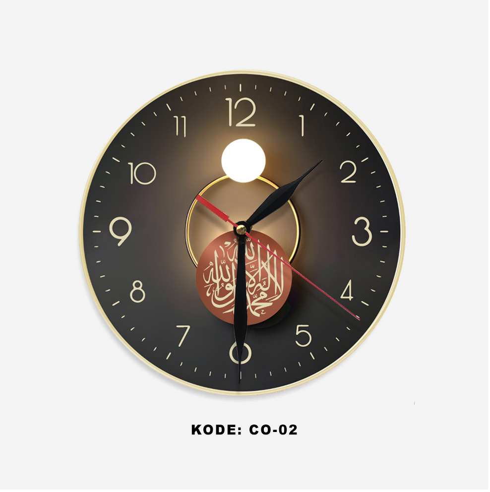 Jam Dinding Menyala 3D Lampu Wallclock Aesthetic Dekorasi Dinding Ruang Kamar Minimalis