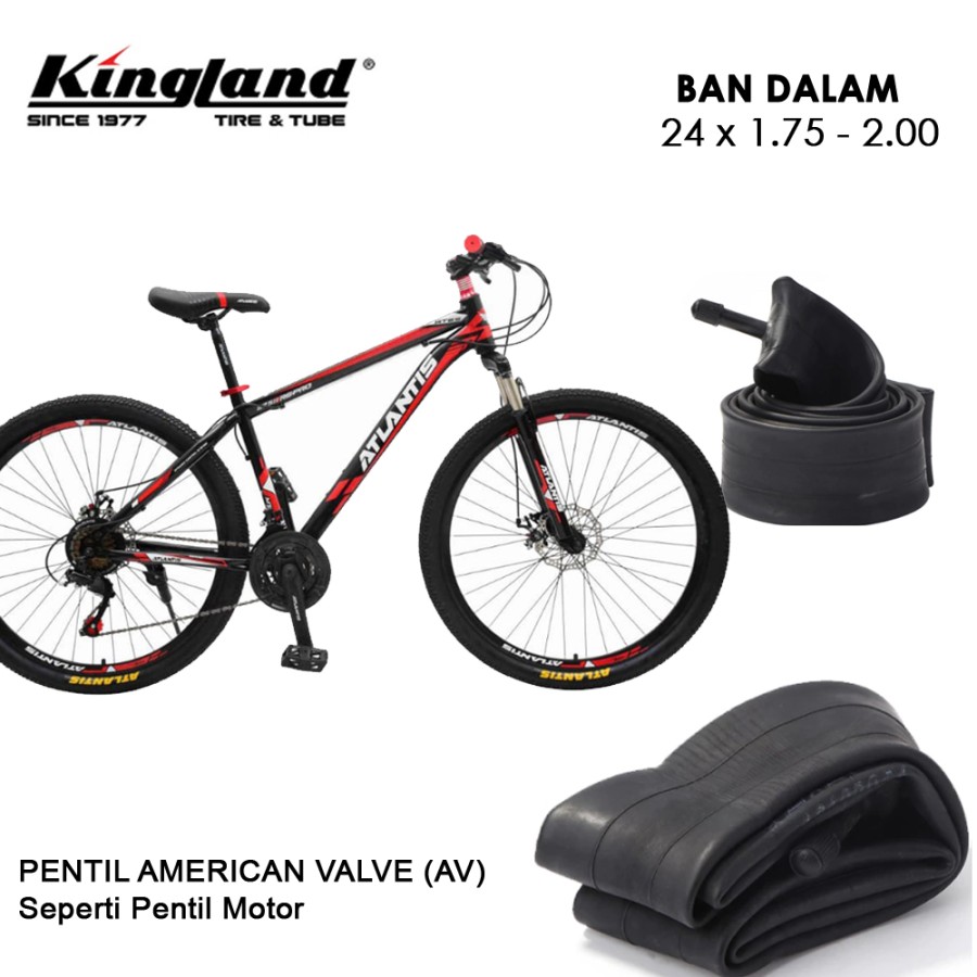 Ban Dalem Sepeda MTB Mini 24 x 1.75 2.00 Ban Dalam KINGLAND 24 x 1.75 2.00 Inner Tube BICYCLE TUBE TOP BERKUALITAS