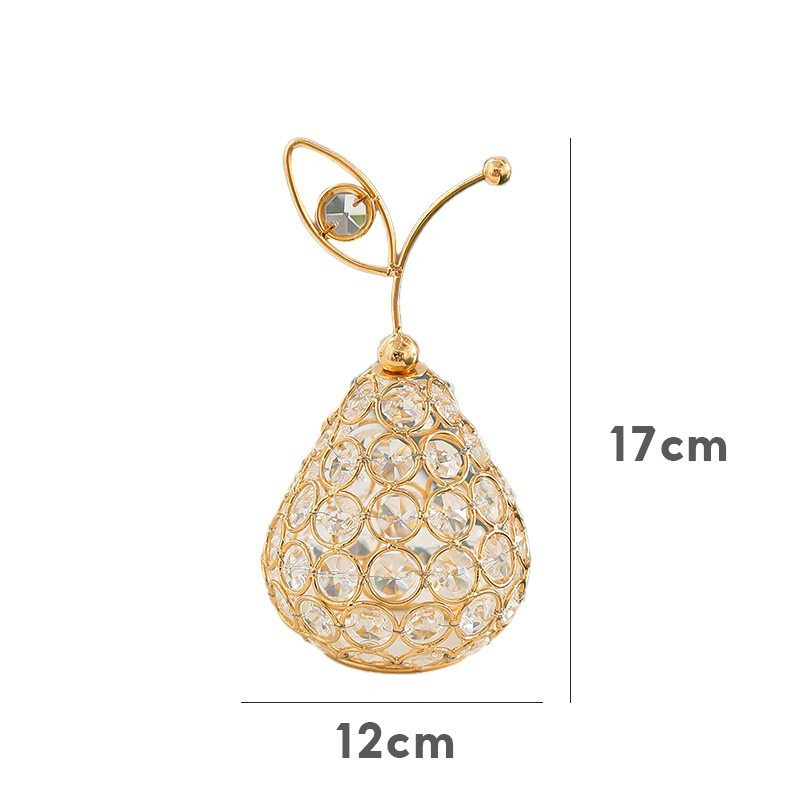 Pir / Nanas / Apel Ornamen Kristal Buah / Dekorasi Ruang Tamu Kristal/apple pajangan