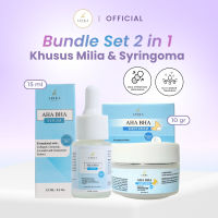 Paket 2 in 1 Leika Skincare AHA BHA Serum & AHA BHA Night Cream BPOM Membantu Mengatasi Milia Mengangkat Sel Kulit Mati Melembabkan Dan Mencerahkan Kulit Wajah Semua Jenis Kulit