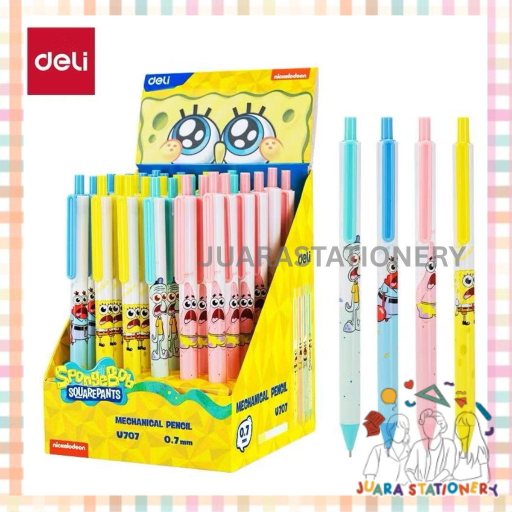 Pensil Mekanik Deli Spongebob Squarepants Nicklodeon EU707 0.7 mm