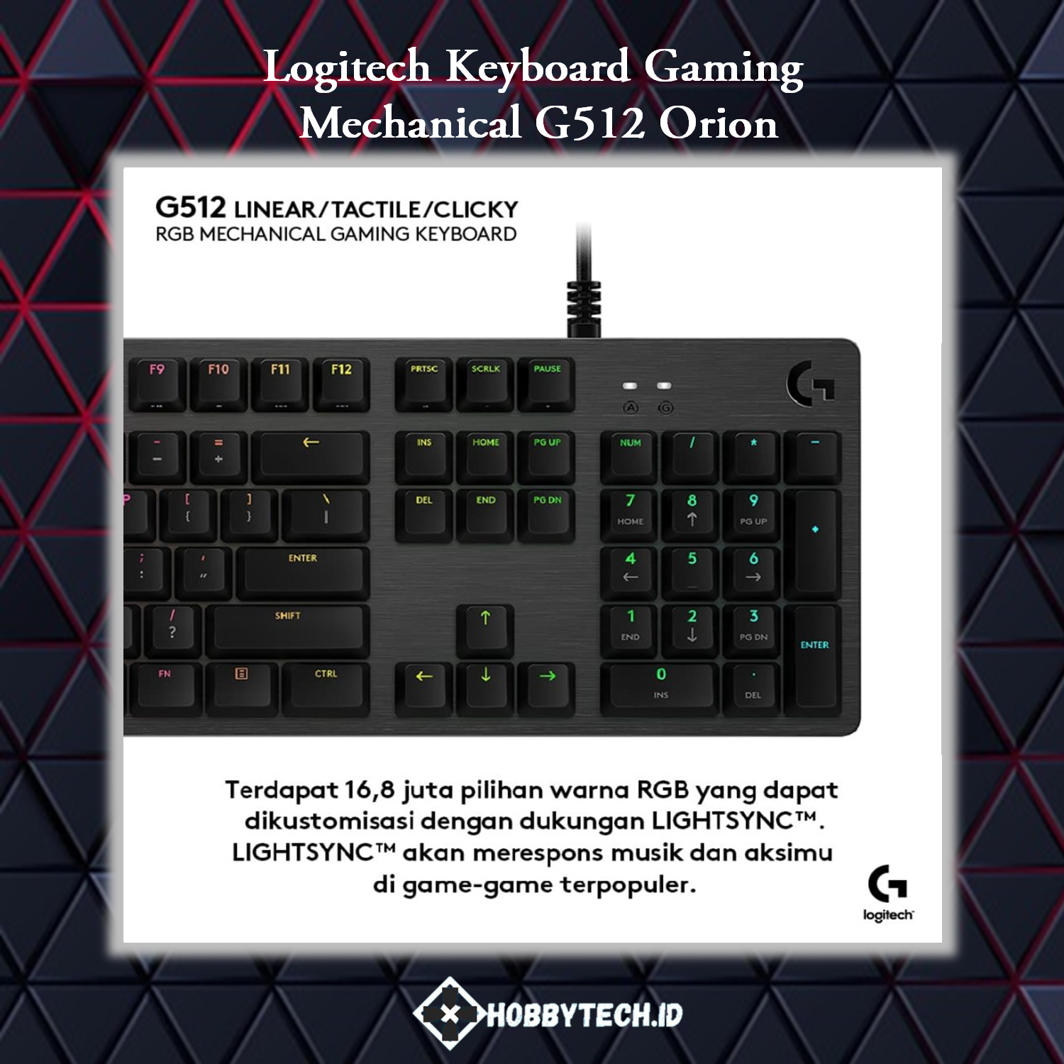 Logitech-G G512 RGB Mechanical Gaming Keyboard