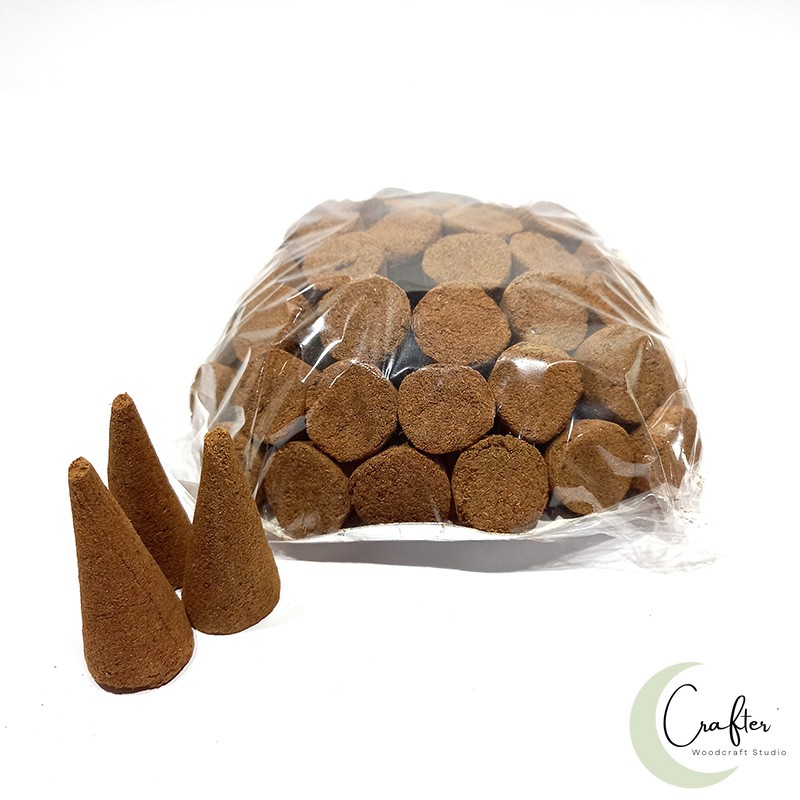 Dupa Kayu Gaharu Asli Kalimantan Model Kerucut Isi 50 Pcs Harum Natural ALAMI