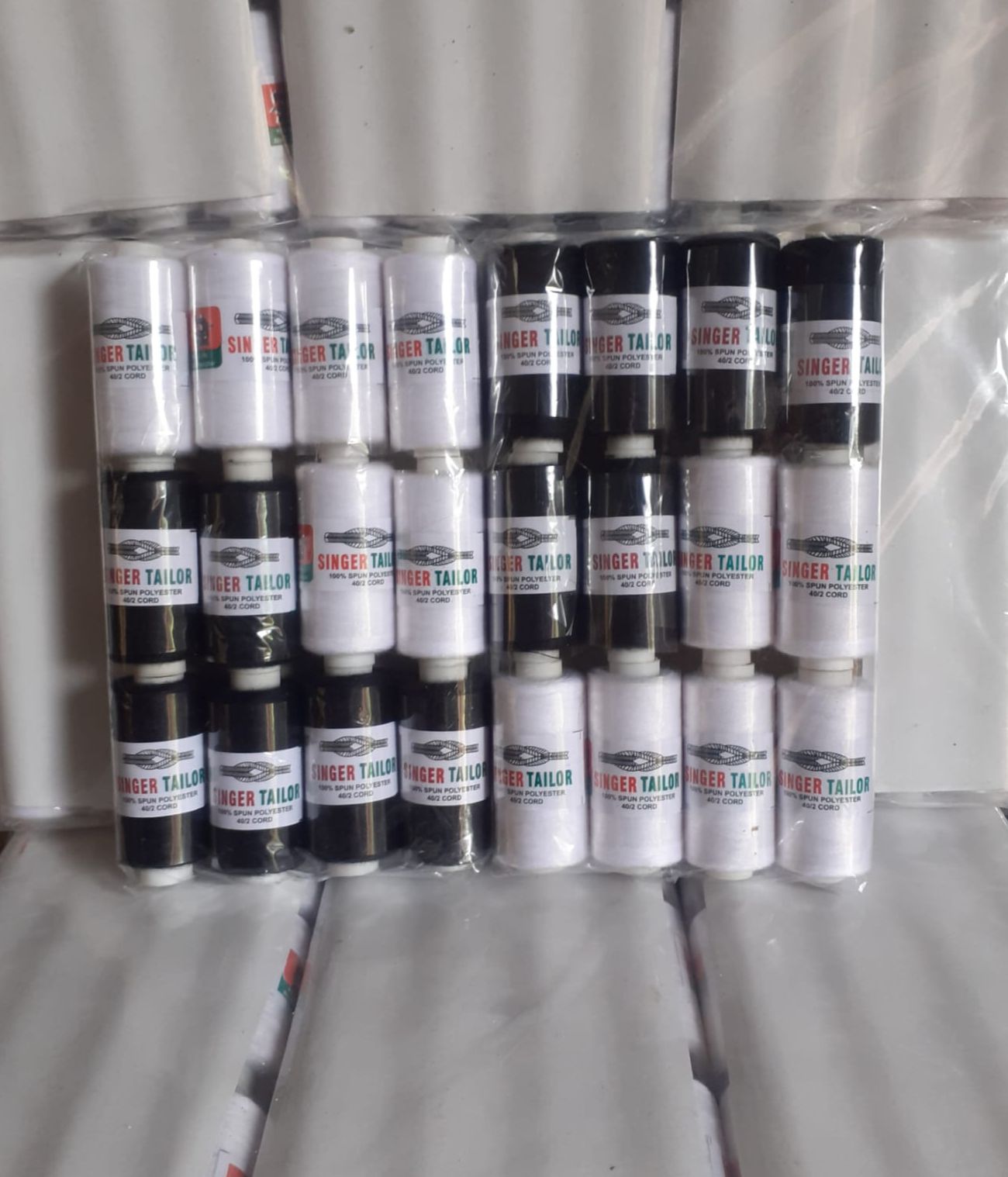 BENANG JAIT 500 YARD SET HITAM PUTIH 1LUSIN