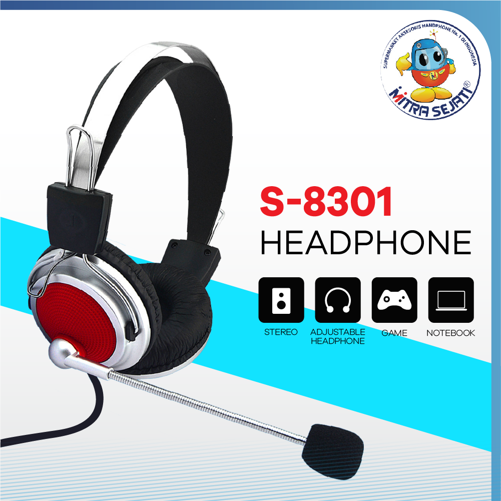 Headphone Dj Gaming Stereo 8301-AHFDJG8301