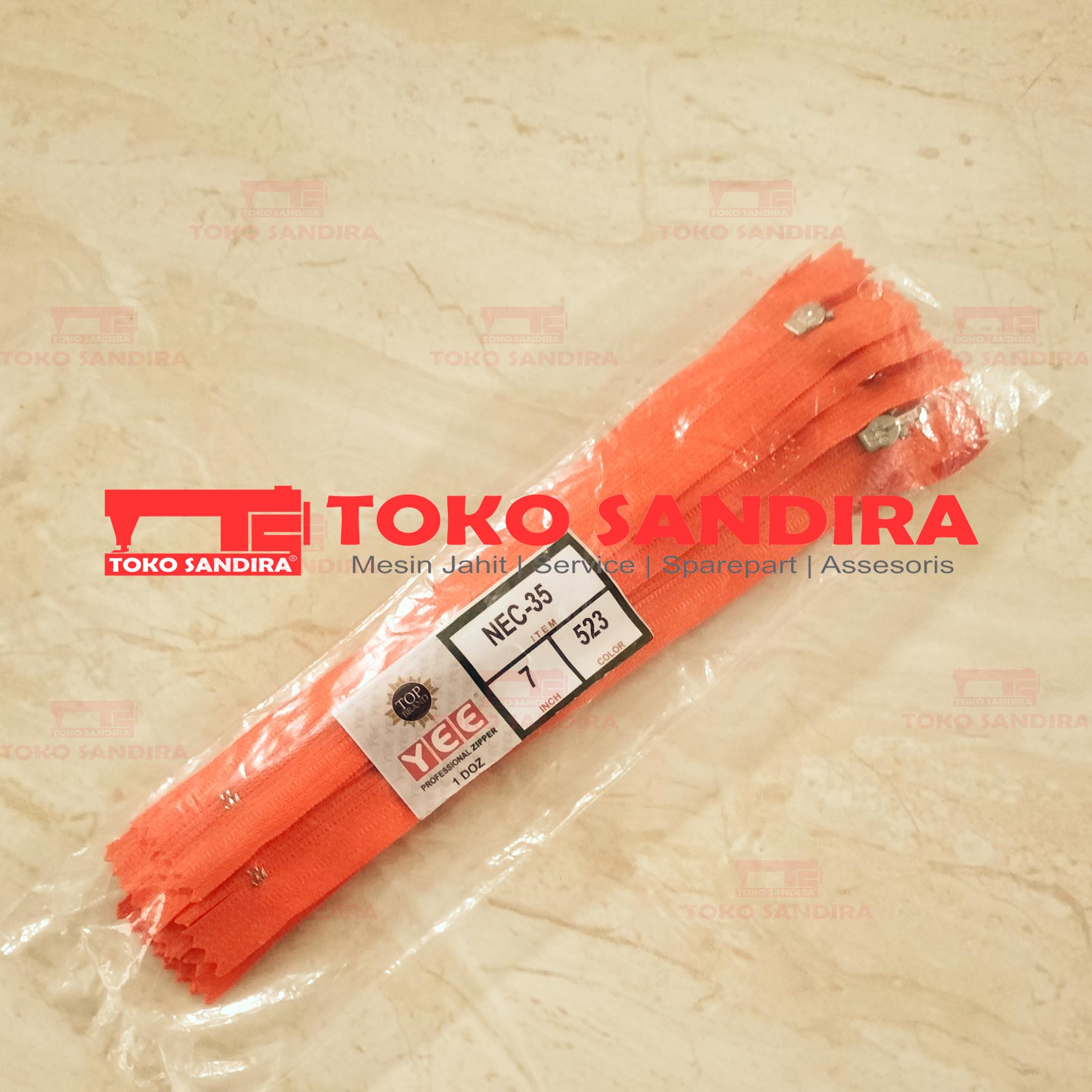 12 PCS Resleting YEE/resleting katun/resleting celana/resleting 7in /17CM/sleting celana yee murah/toko alat jahit/kebutuhan menjahit/toko perlengkapan menjahit/alat jahit lengkap