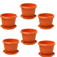 CLARIS Paket Pot Florence 5822 + Tatakan - isi 6 pcs Pot plastik 3.6Lt