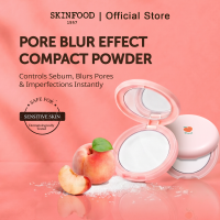 SKINFOOD Peach Cotton Pore Blur Pact 4g - Bedak Padat untuk Menyerap Sebum Menyamarkan Pori & Membantu Makeup Tahan Lama
