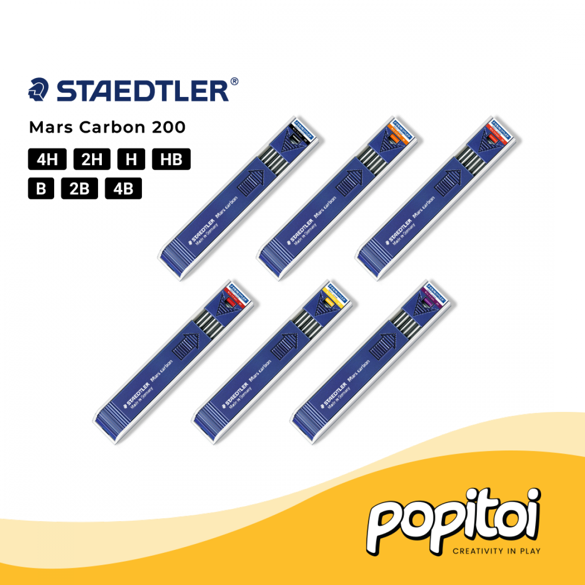 Staedtler Mars Carbon Lead Refill for 2.0 mm Mechanical Pencil Isi Ulang Pensil Mekanik