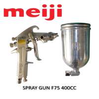 Meiji F75 G Alat Semprot Cat Spray Gun Spet F-75 Lengkap Tabung Atas 400cc Nozzle 1.5mm Set