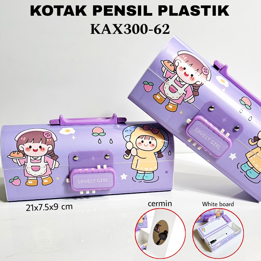 SOS Kotak Pensil Plastik Kode KAX300/Tempat Pensil/Tepak/Pensil Case