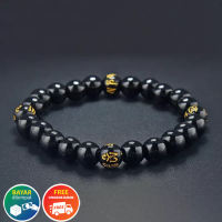 Gelang Fashion Pria Wanita Warna Hitam Model Keren