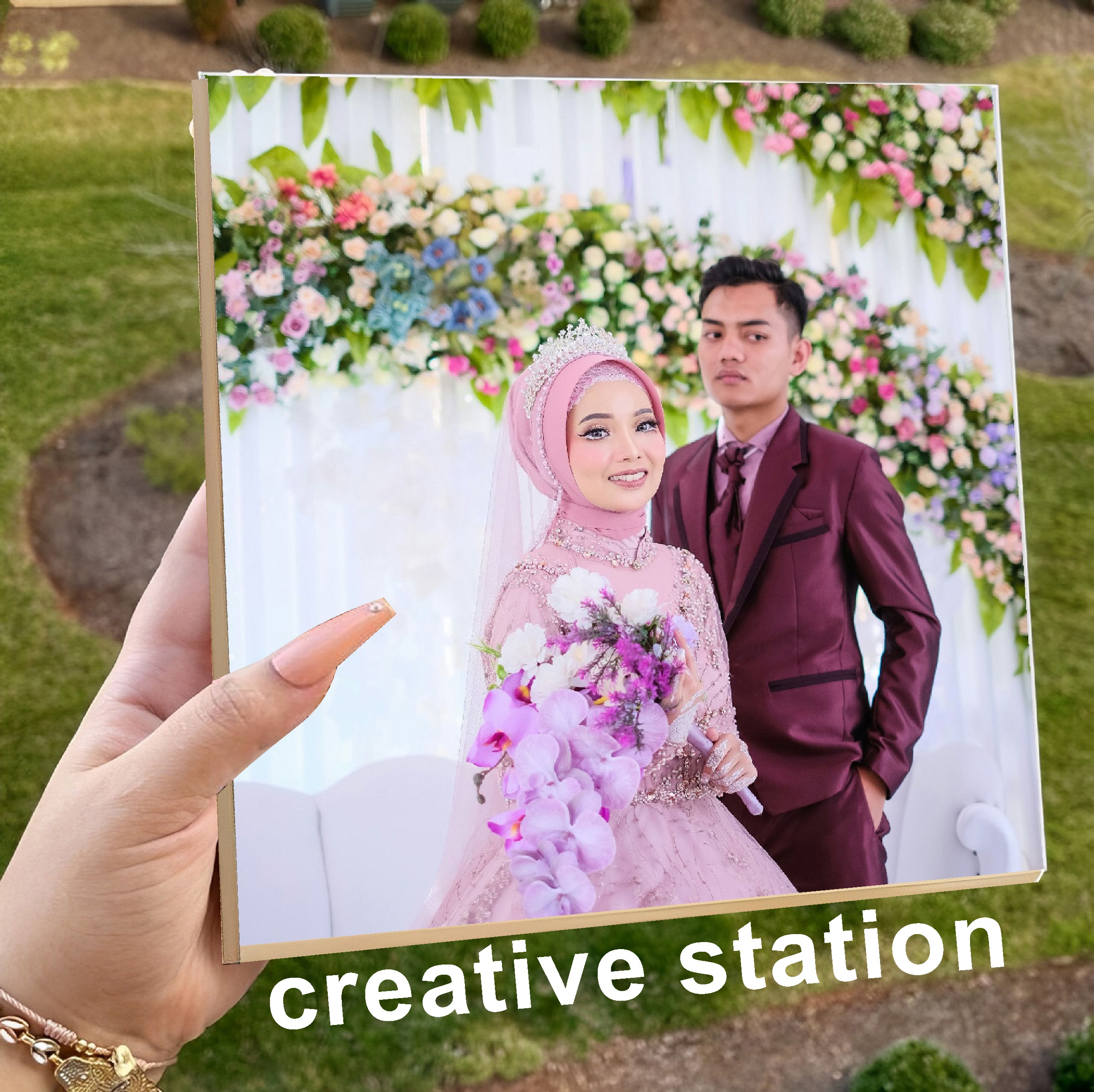 Cetak poto mdf kotak persegi hiasan dinding online kamar custom dekorasi dari hp foto tempel kayu langsung di papan mdf