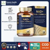 [Stok Tersedia] Totaria NAD+ 13-in-1 Formula + Resveratrol CoQ10 & Collagen - Suplemen Energi Sel & Anti-Aging - 120 Kapsul