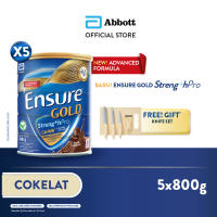 Ensure GOLD StrengthPro Cokelat 5x800gr - Nutrisi Dewasa Rendah Laktosa