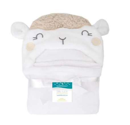 Selimut Bayi Topi Boneka 3D / Selimut Bayi Karakter Fleece