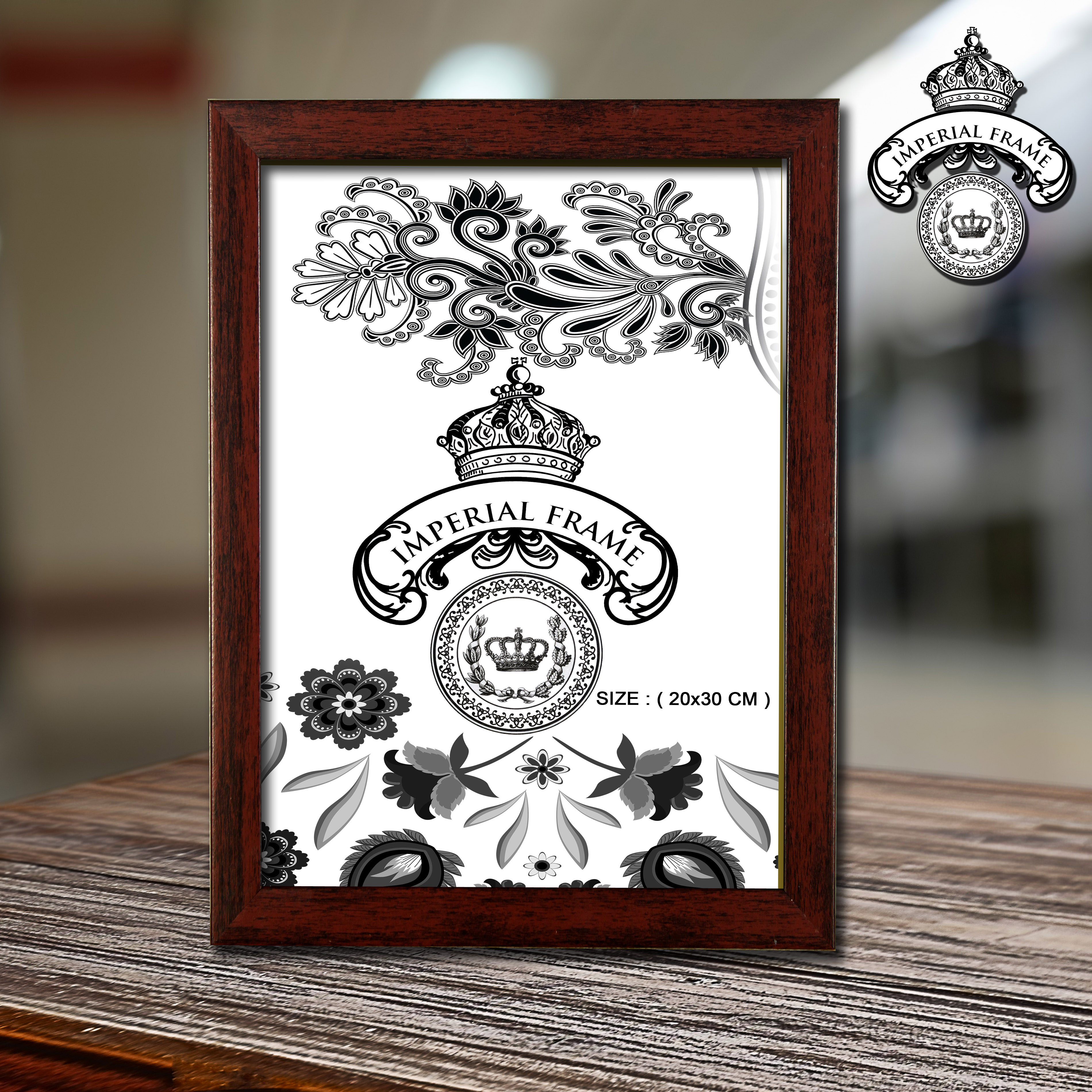 Bingkai Frame Figura Foto 10RS ( 20x30 cm ) Putih / Hitam / Coklat