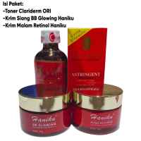 3in1 Paketan Original Toner Clariderm Astringent Alkohol 60ml + BB Glowing + Retinol Moisturizer Cream Untuk Siang Dan Malam