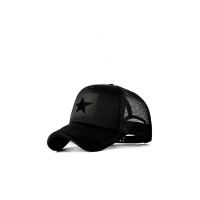 Hamlin Maxton Topi Trucker Baseball Pria Star Quick Drying Mesh Resizable Strap Material Cotton ORIGINAL - Black