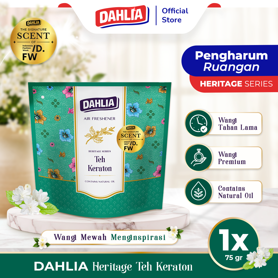 Dahlia Air Freshener Heritage Series Teh Keraton isi 1 75gr Pengharum Ruangan | Wangi Mewah Menenangkan