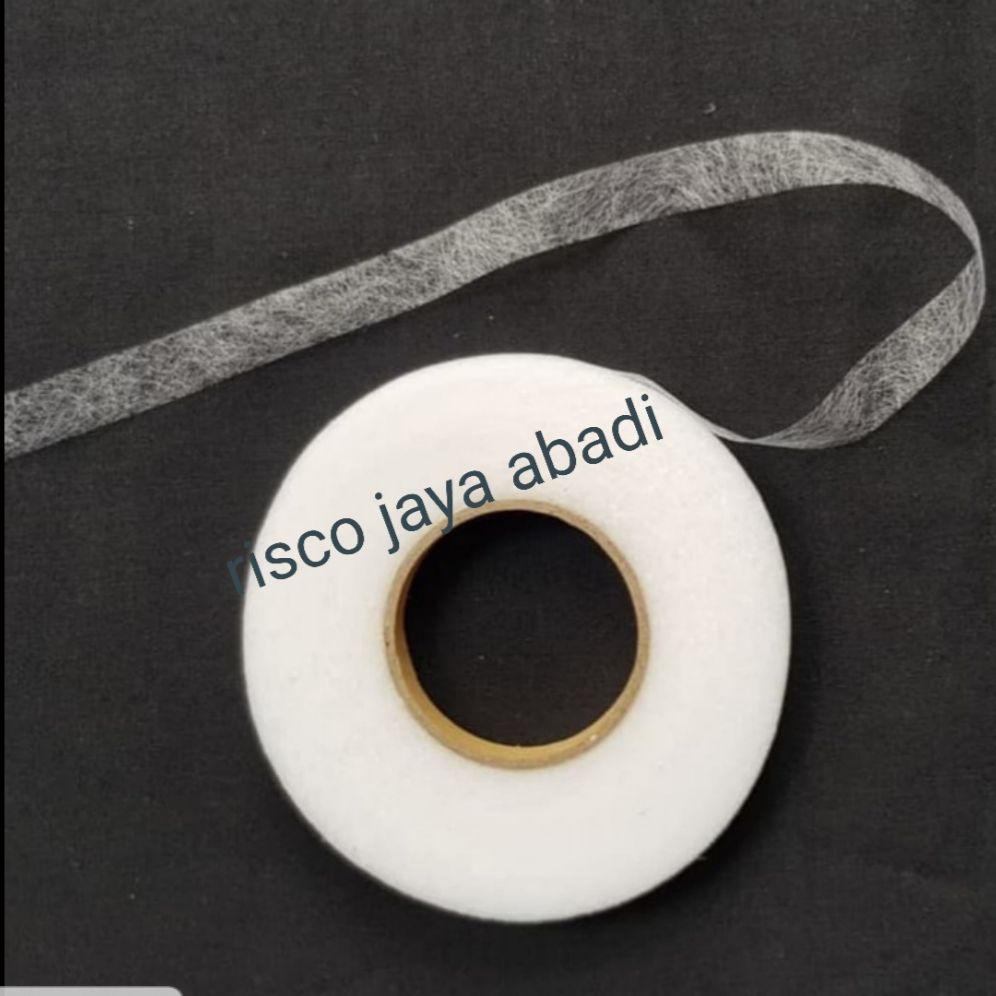 LEM SUM 2 SISI UNTUK KAIN/ TEKTILE LEBAR 1CM ISI 45 METER PER ROLL ( Sum 1 cm)