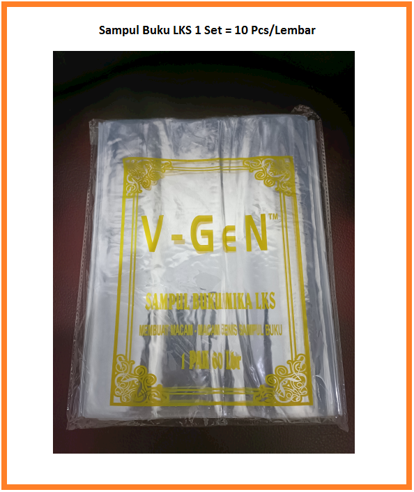SAMPUL BUKU MIKA LKS/PLASTIK BOOK COVER ISI 10 LEMBAR