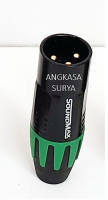 JACK CANON XLR MALE SOUNDMAX SM-MM3-BG BODY HITAM / JACK CONECTOR KONEKTOR AUDIO XLR  COWOK LAI SOUNDMAX SMM3-BG (MODEL SEETRONIC)