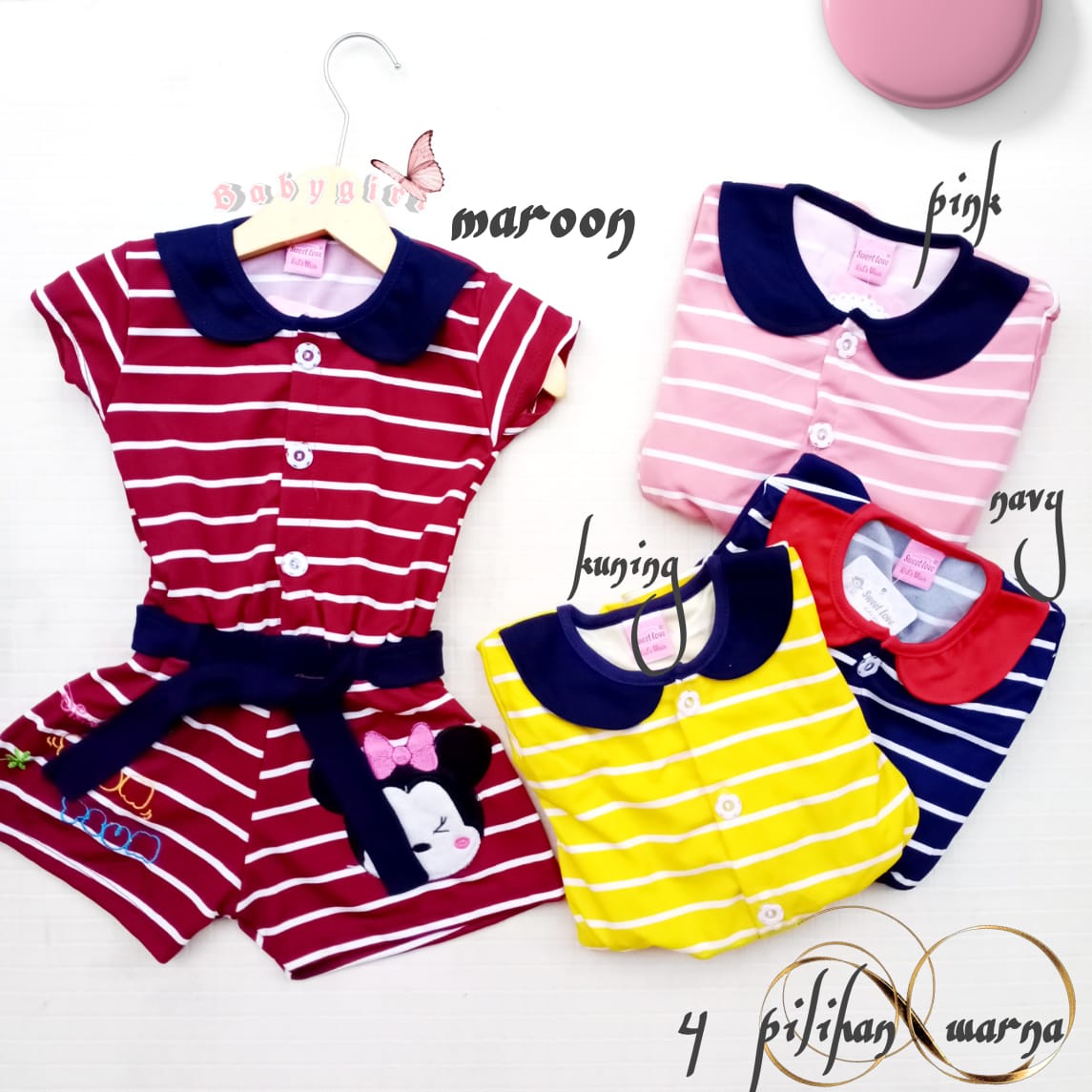 SWEET LOVE Baju Terusan Bodysuit Jumpsuit Anak Cewek Perempuan Kualitas Terjamin Usia 6 Bulan - 2 Tahun Motif Kekinian Lucu Ecer Harga Grosir Murah sweet love baju terusan bodysuit jumpsuit anak cewek perempuan kualitas terjamin usia 6 bulan – 2 tahun motif kekinian lucu ecer grosir