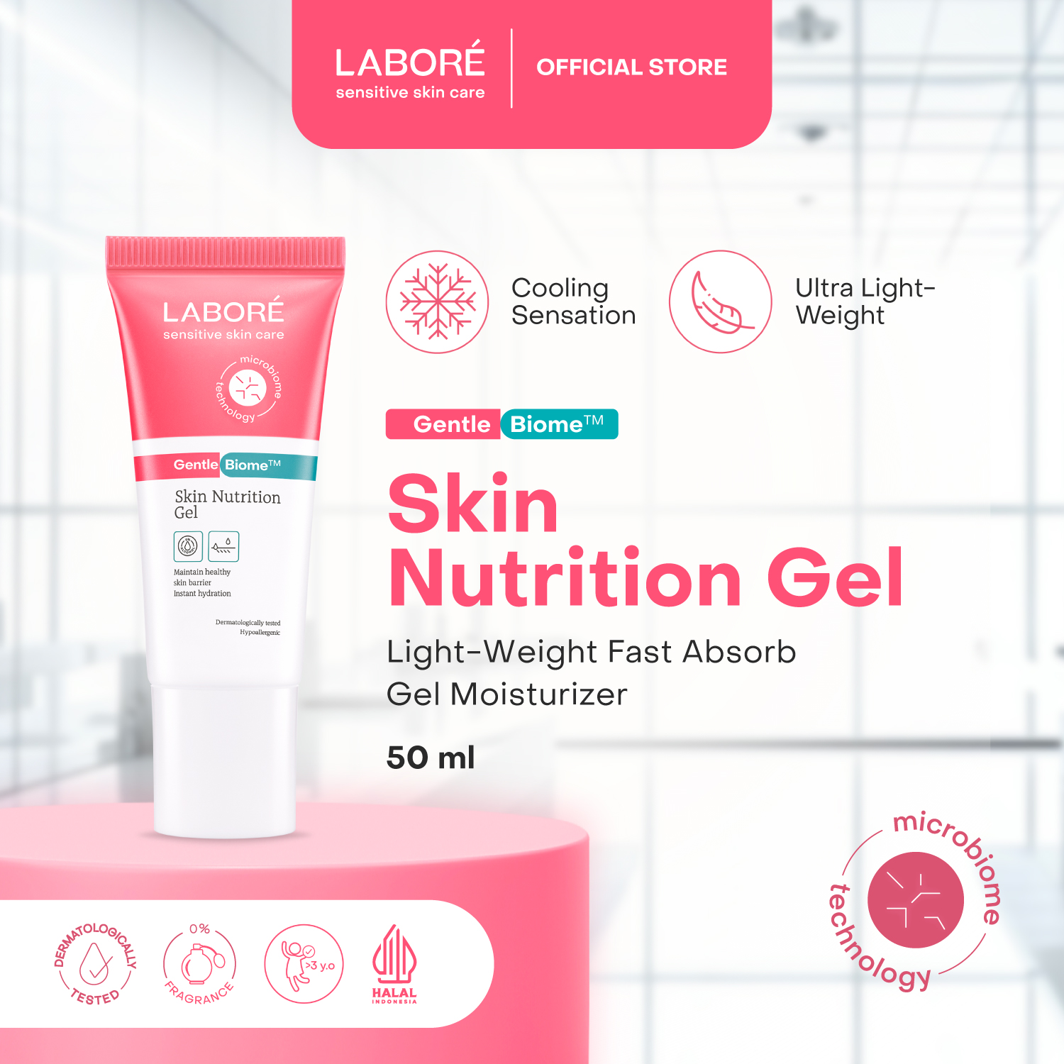 Labore GentleBiome Skin Nutrition Gel 50ml Moisturizer Pelembab Wajah untuk Kulit Sensitif dengan...