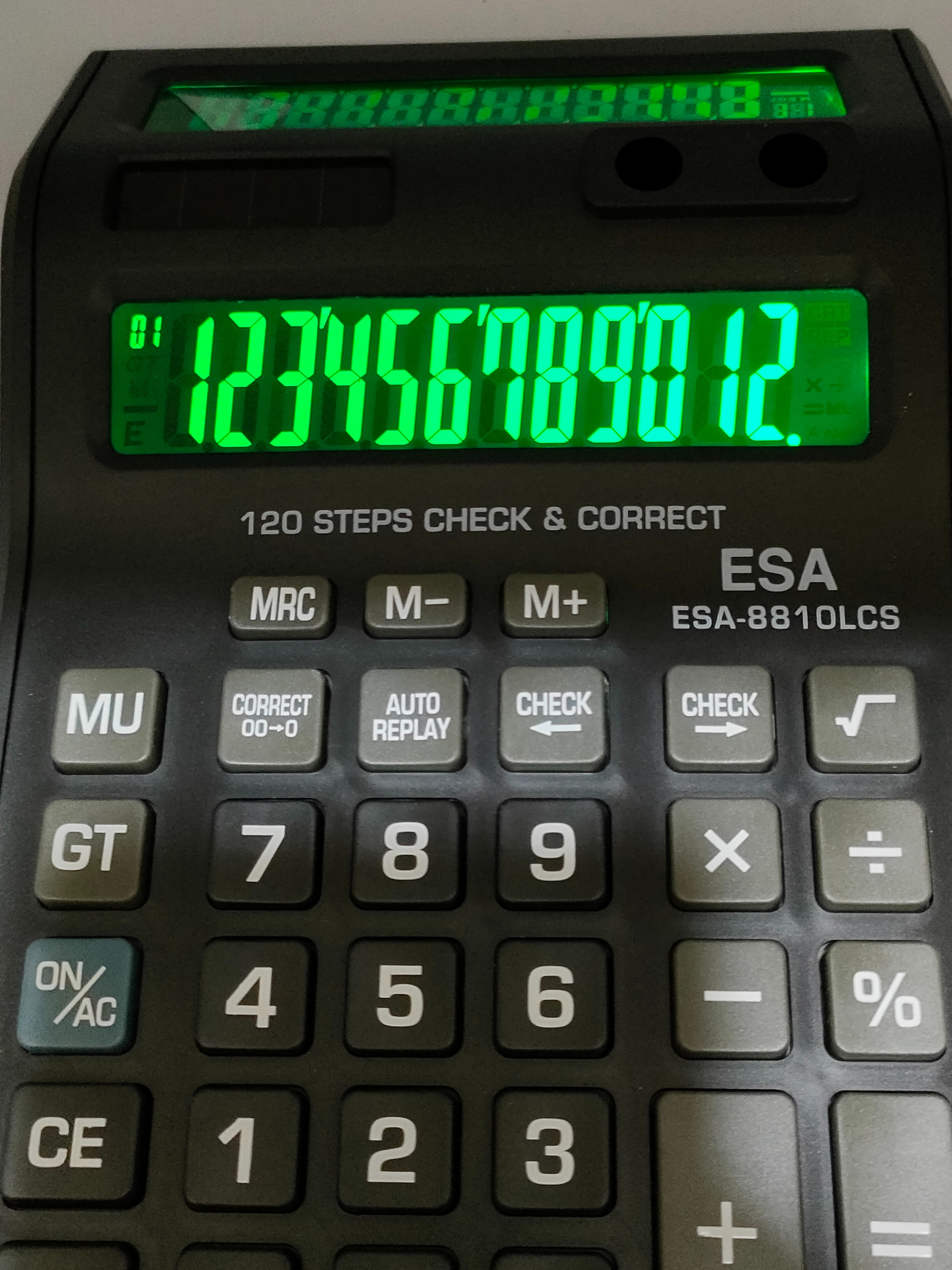 calculator kalkulator dagang 2 layar esa 8810 lampu led