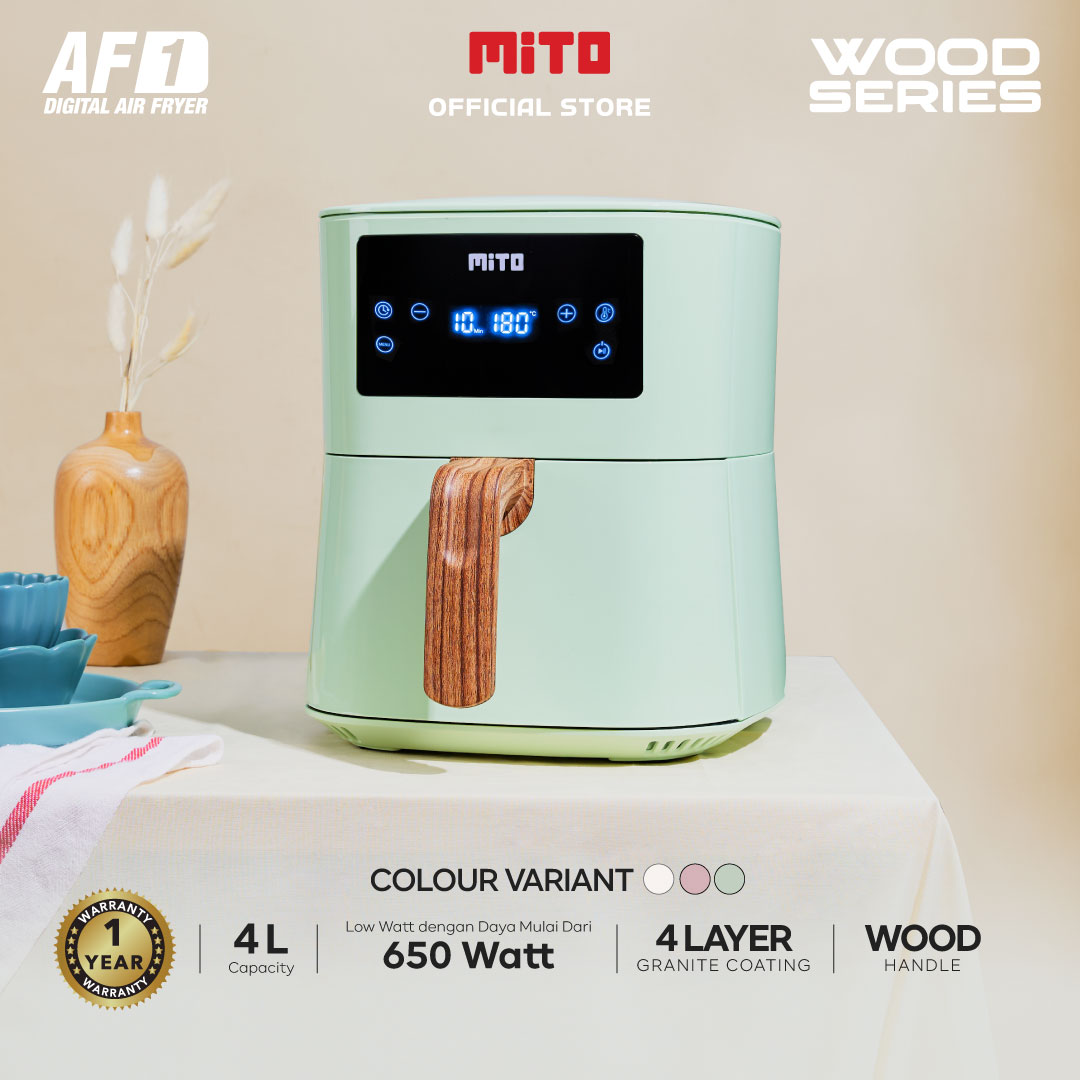 MITO Digital Air Fryer AF1 Low Watt Mesin Penggoreng Tanpa Minyak 4L