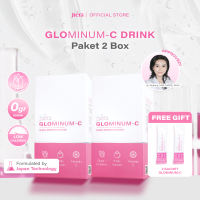 JIERA Glominum-C Drink- 2 BOX FREE 2 PCS | Minuman Glutathione & Collagen Drink | With White Tomato untuk Membantu Mencerahkan dan Meratakan Warna Kulit