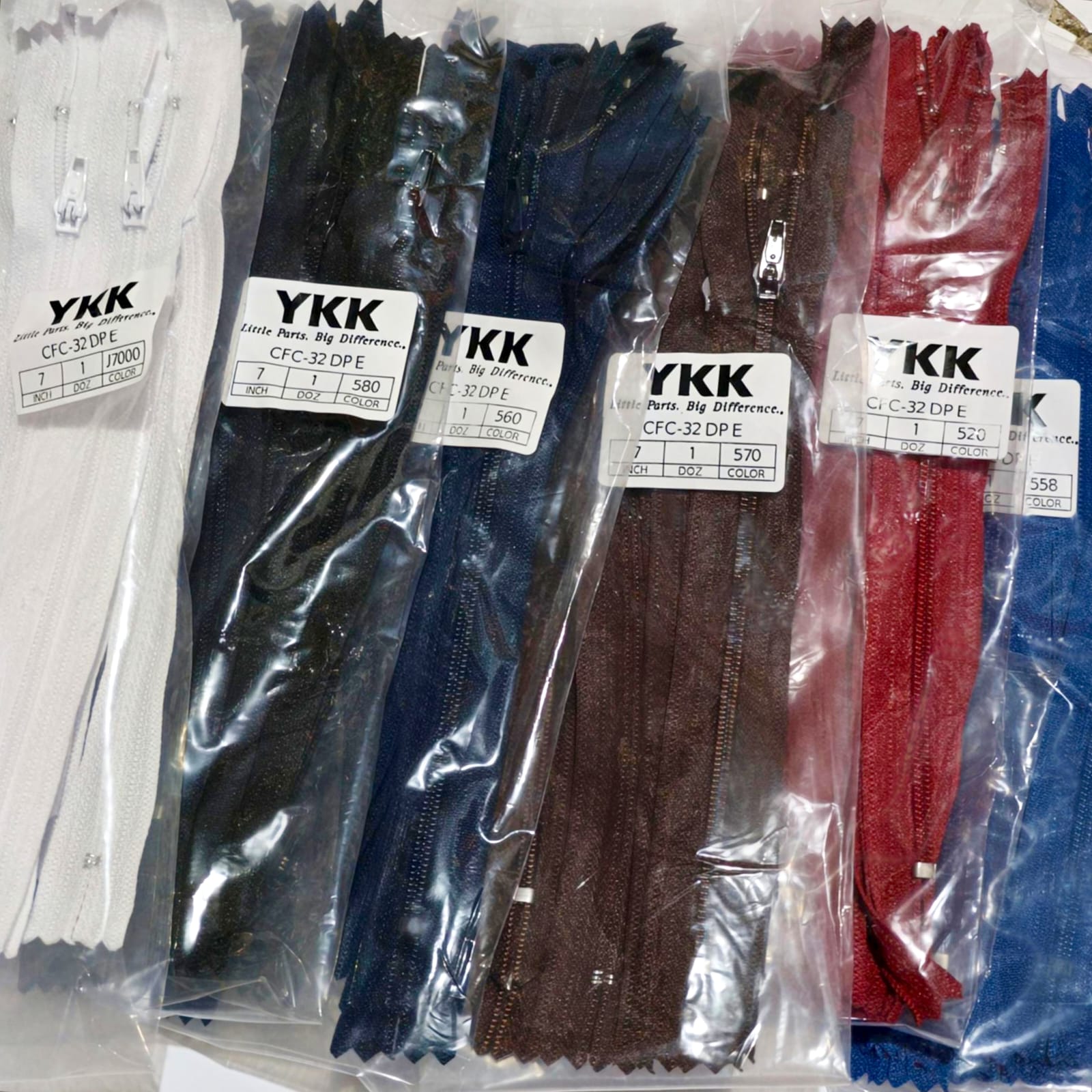 ISI 1 LUSIN 7 INCH RESLETING SLETING CELANA ORI YKK / RESLETING YKK 175 CM KEPALA CAT/PLASTIK