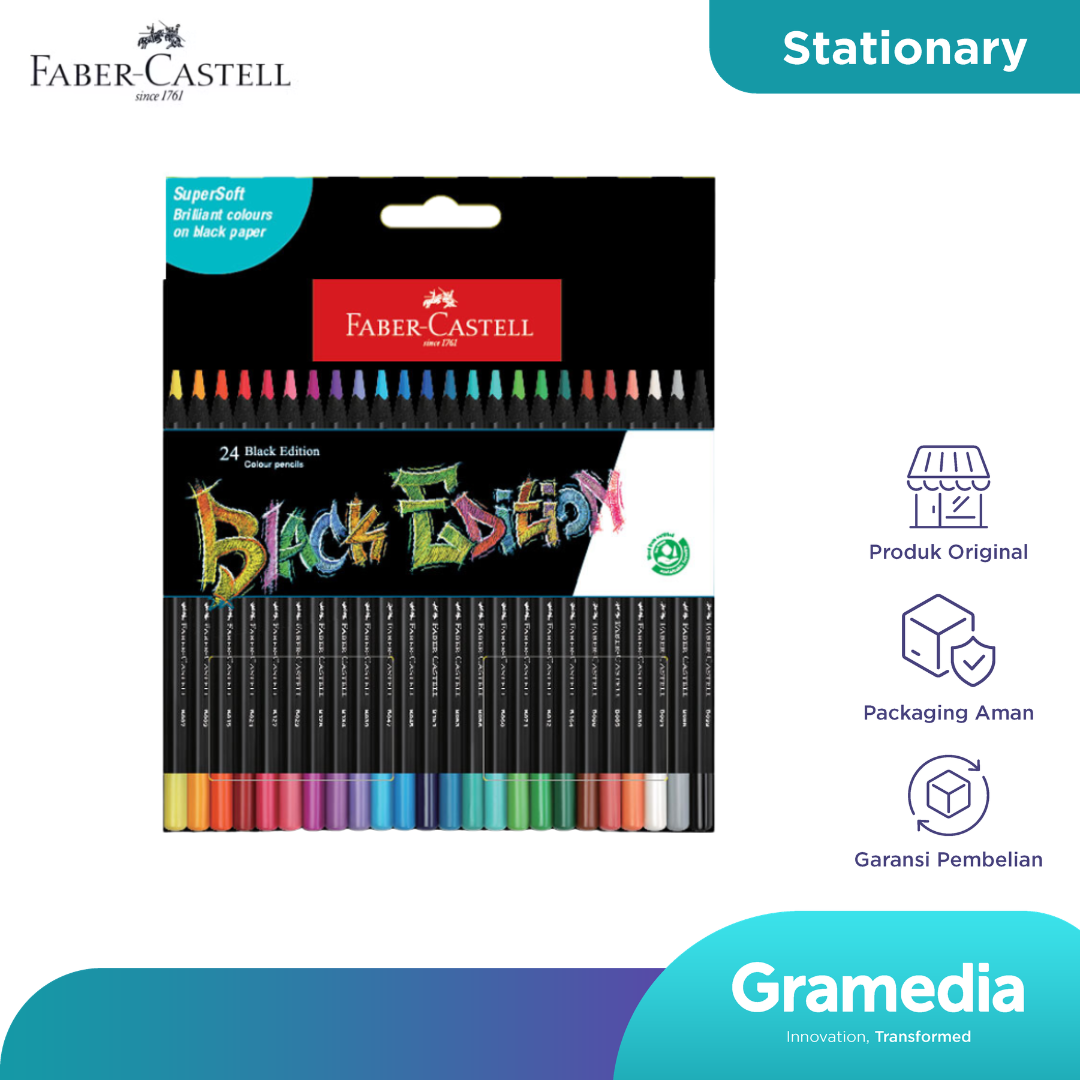 Pensil Warna Faber Castell Black Edition Set 24 Pcs
